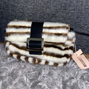 Faux fur hand bag